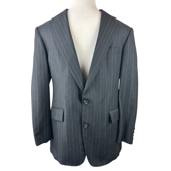 Polo Ralph Lauren Wool Cashmere Pinstriped Blazer Suit Jacket Size 40 H14378 - Picture 10 of 16